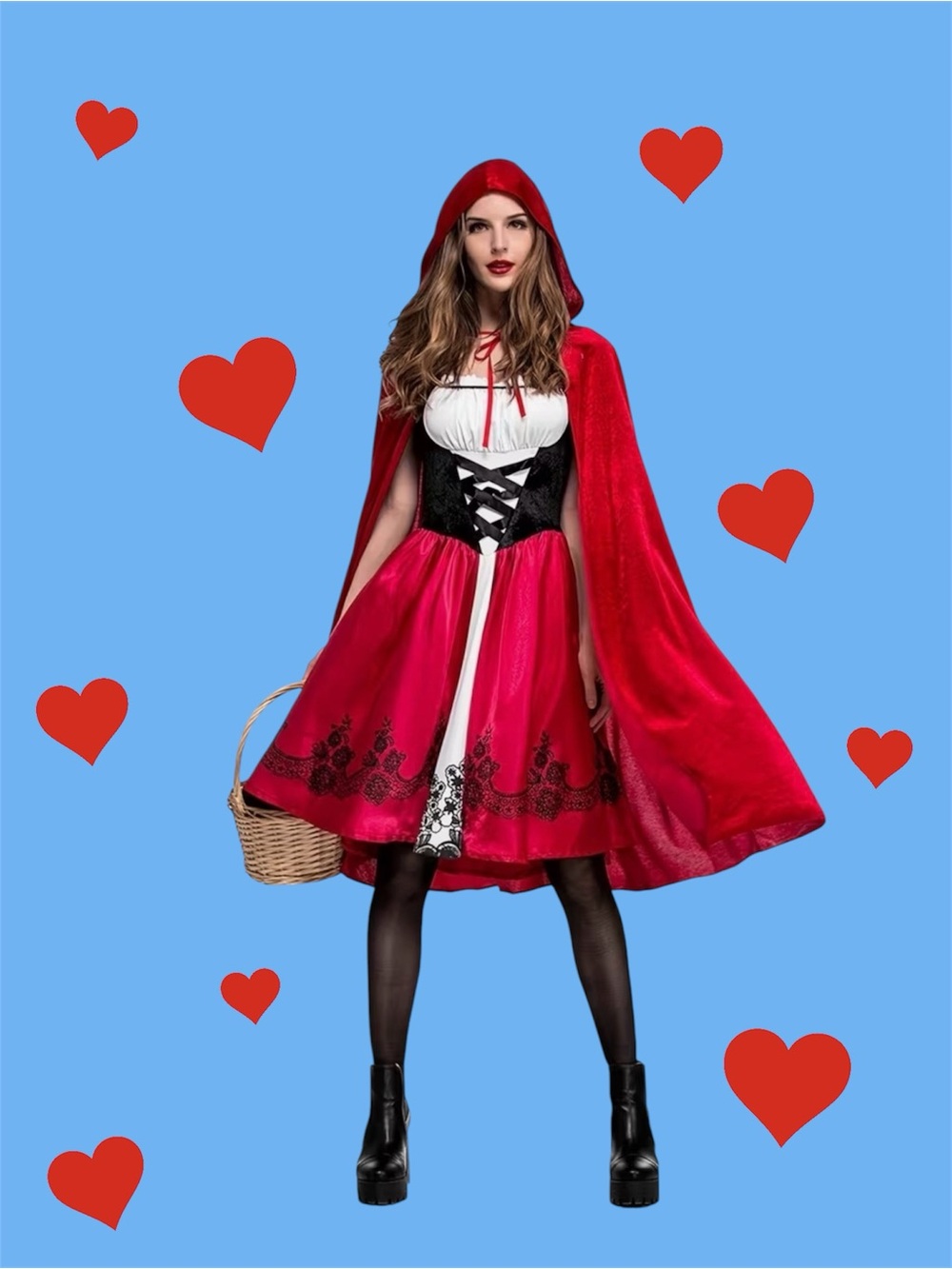 LITTLE RED RIDING HOOD | Halloween Costume | Women’s Size M - Picture 6 of 17
